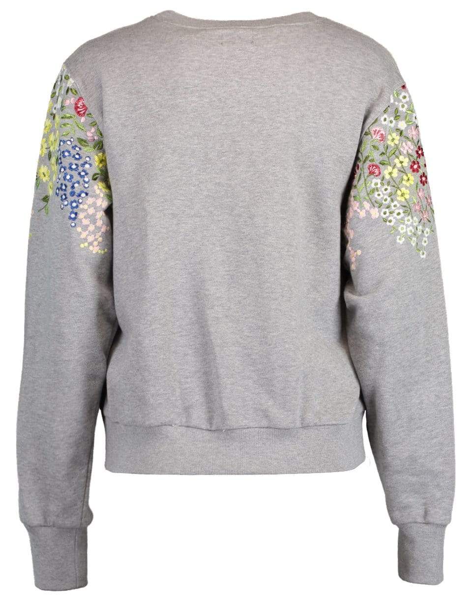 GIAMBATTISTA VALLI-Light Grey Embellished Sweatshirt-LT GREY