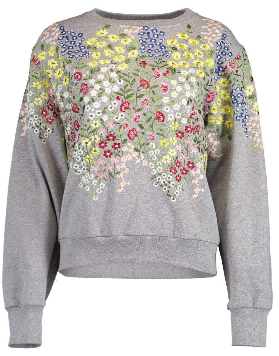 GIAMBATTISTA VALLI-Light Grey Embellished Sweatshirt-LT GREY