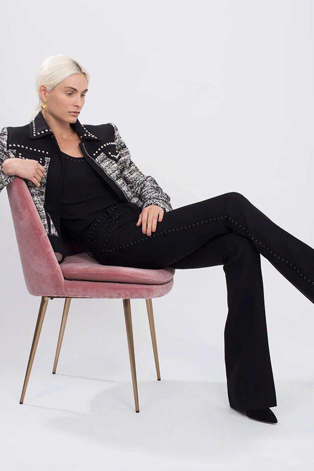 GIAMBATTISTA VALLI-Scoopneck Studded Tank-