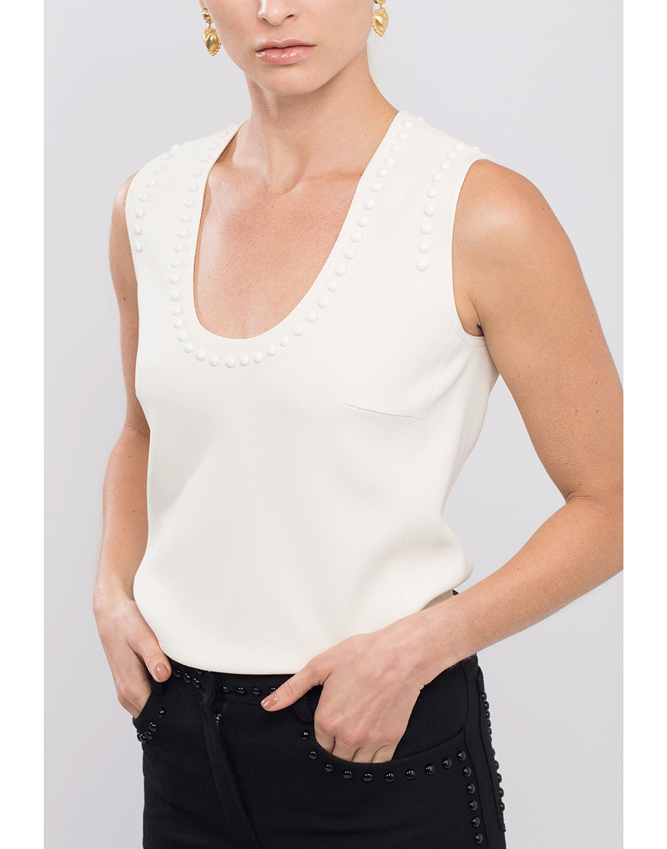 GIAMBATTISTA VALLI-Scoopneck Studded Tank-