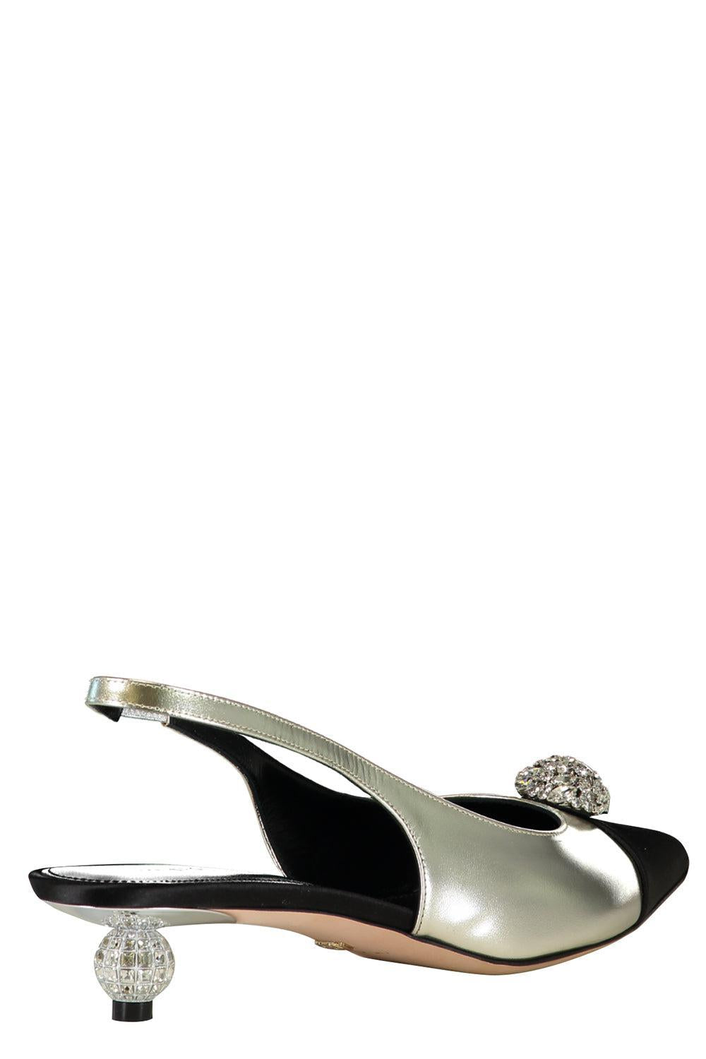 GIAMBATTISTA VALLI-Slingback Heel - Silver Crystal-
