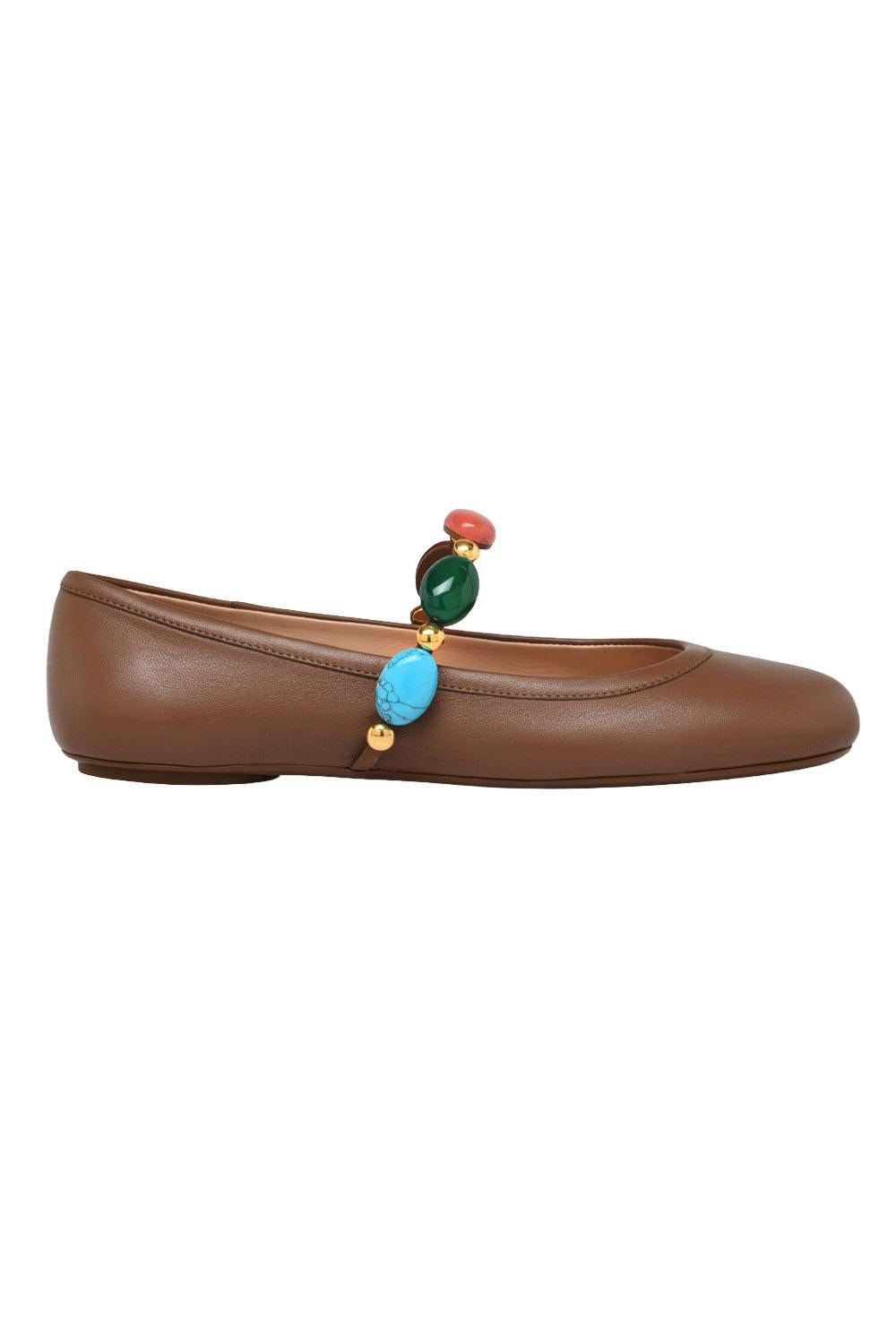 Shanti Mary Jane Flat-BROWN-36-SHOEFLAT SHOE-GIANVITO ROSSI