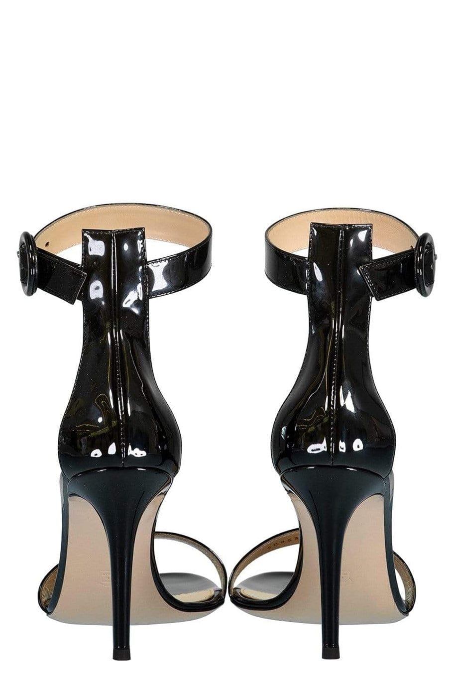 GIANVITO ROSSI-Portofino Patent Leather Sandal-BLACK