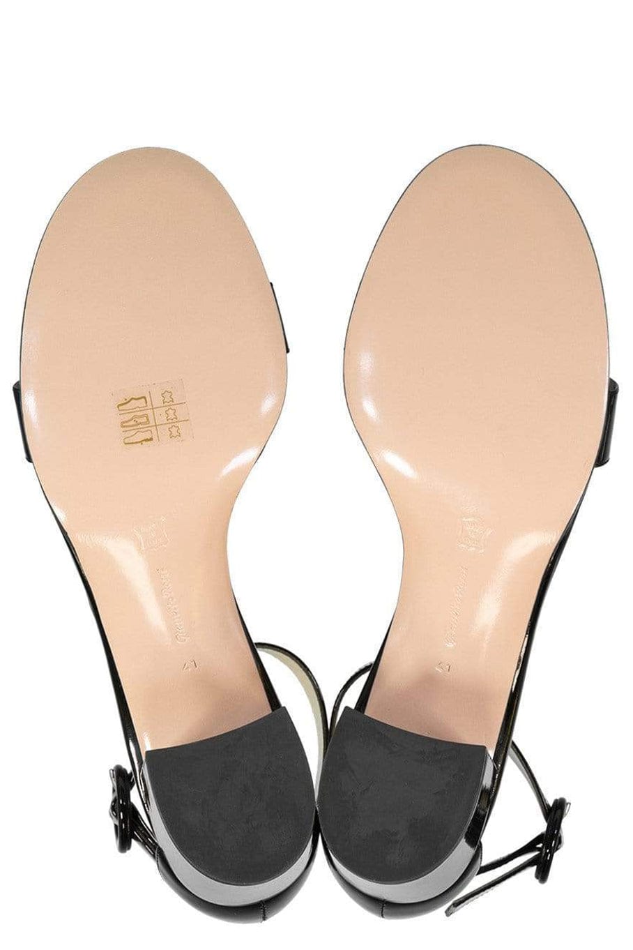 GIANVITO ROSSI-Versilla Patent Leather Sandal-BLACK