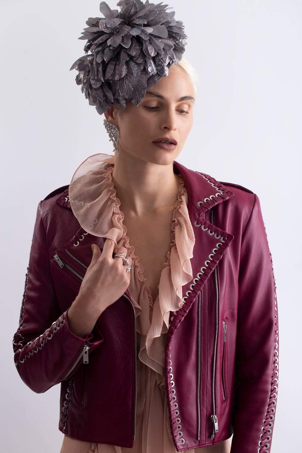 GIGI BURRIS MILLINERY-Multicolor Lame Starbright Hat-METALLIC
