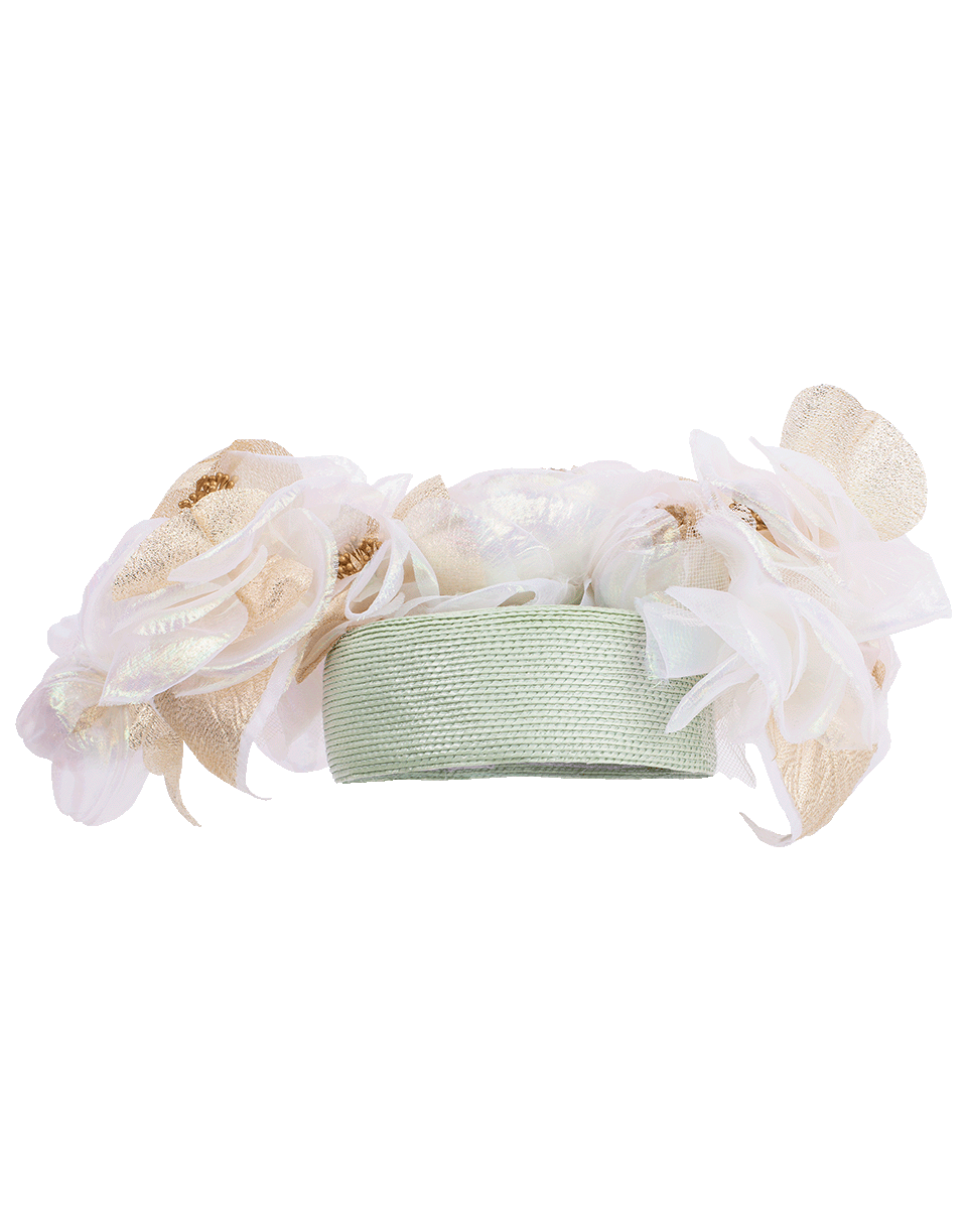GIGI BURRIS MILLINERY-Metallic Gold Tulip Leaves Hat-MINT
