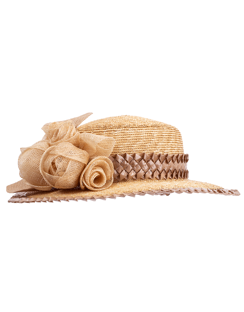GIGI BURRIS MILLINERY-Milanese Braided Trim Hat-NATURAL