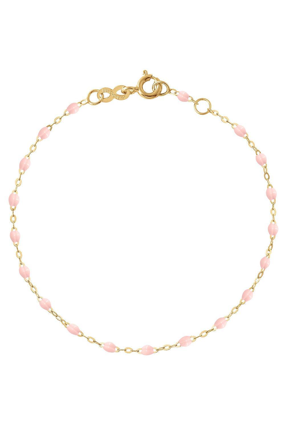 Baby Pink Classic Gigi Bracelet - Yellow Gold-BABY PINK-6.7-JEWELRYBOUTIQUEBRACELET O-GIGI CLOZEAU