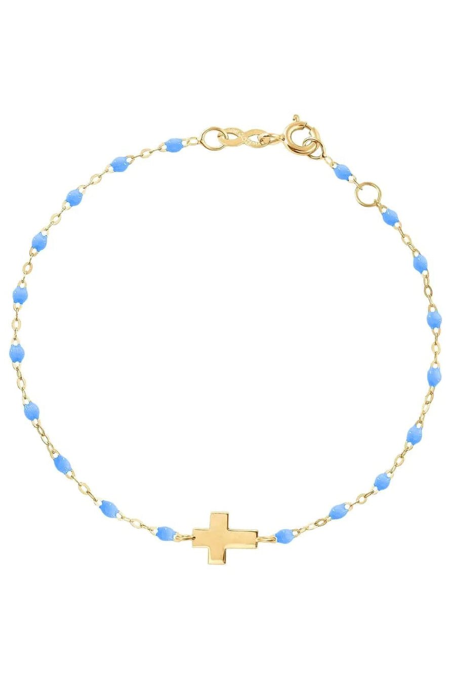 GIGI CLOZEAU-Cross Charm Classic Gigi Bracelet - 6.7in - Blue-BLUE