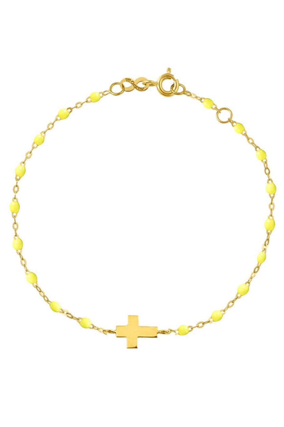GIGI CLOZEAU-Cross Charm Classic Gigi Bracelet - 6.7in - Lime-LIME