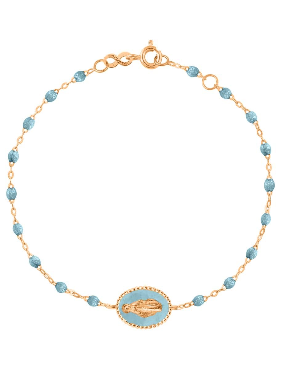 GIGI CLOZEAU-Madone Charm Classic Gigi Bracelet - 6.7in - Sky-RG/SKY