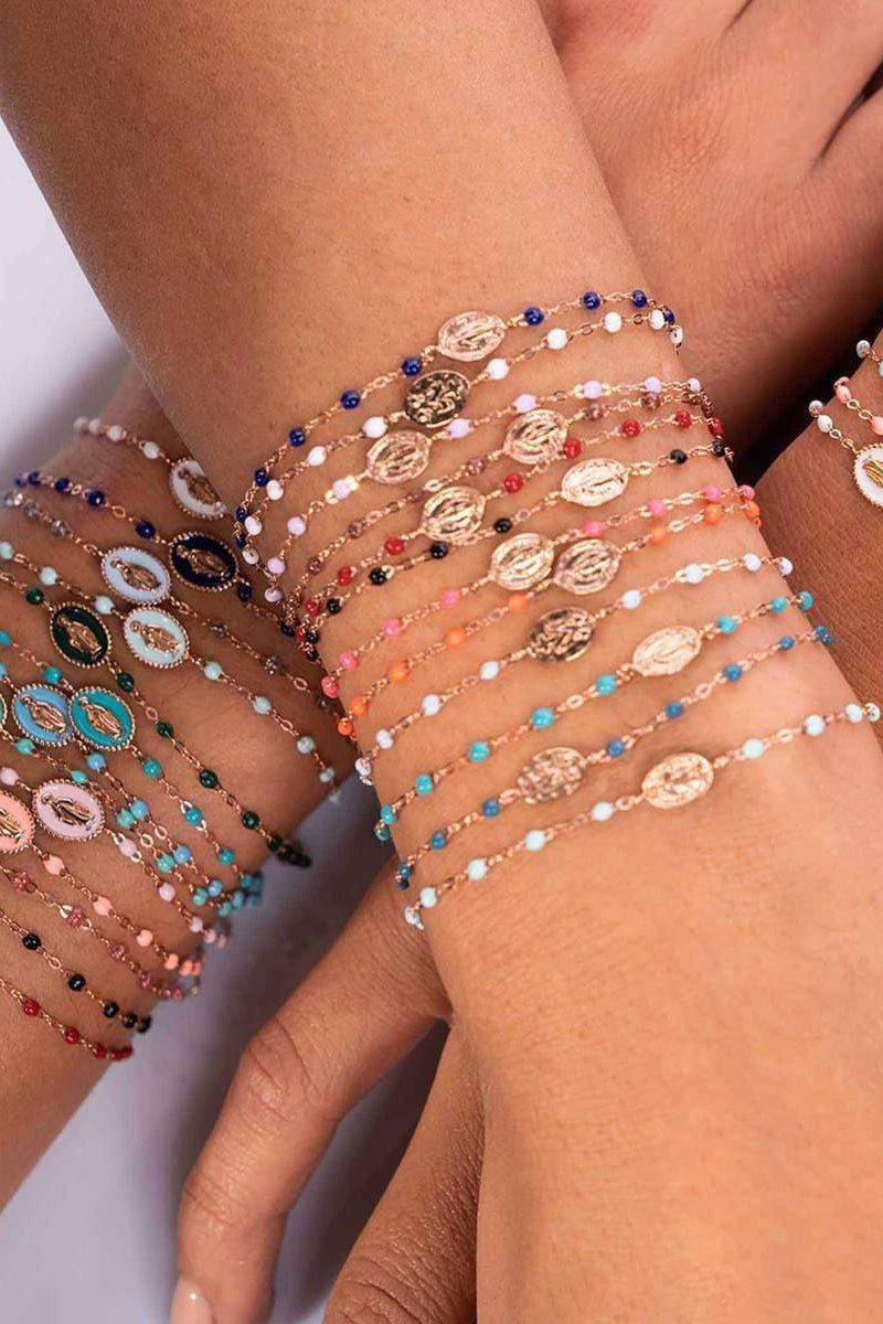 GIGI CLOZEAU-Madone Charm Classic Gigi Bracelet - 6.7in - Brule-YG/BLEUE