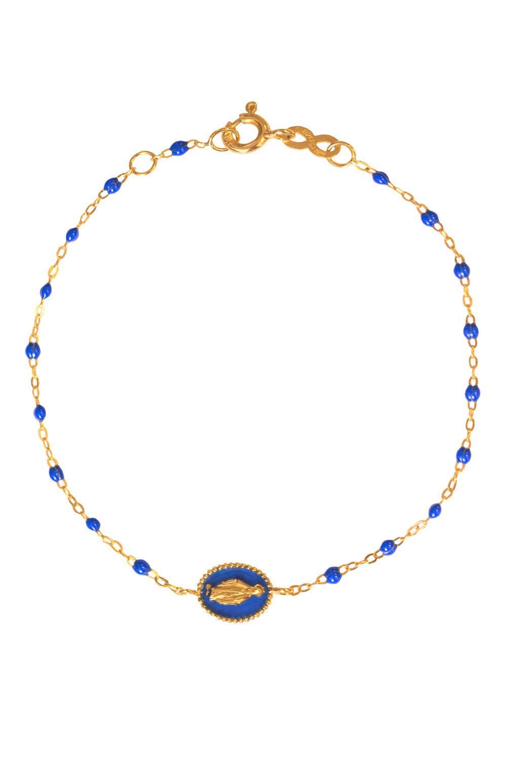 GIGI CLOZEAU-Madone Charm Classic Gigi Bracelet - 6.7in - Brule-YG/BLEUE