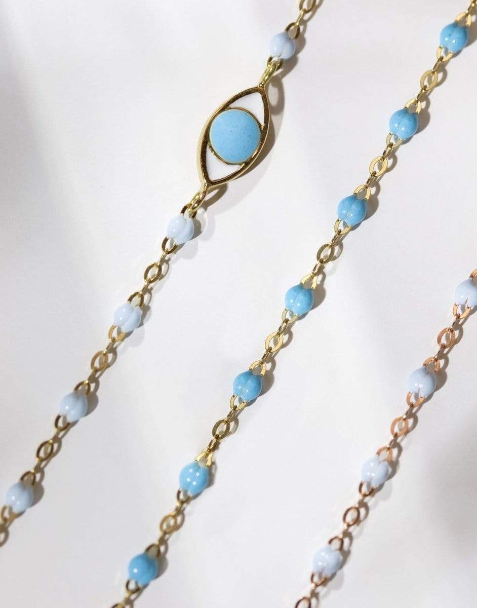 GIGI CLOZEAU-Classic Gigi Bracelet - 6.7in - Turquoise-YG/TURQ