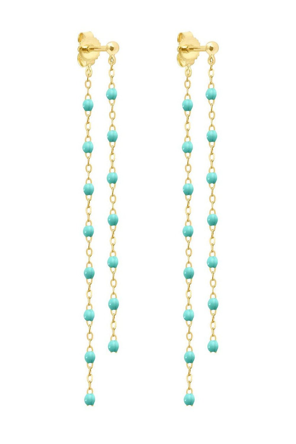 GIGI CLOZEAU-Classic Gigi Dangling Earrings - Lagoon-YG/LAGON