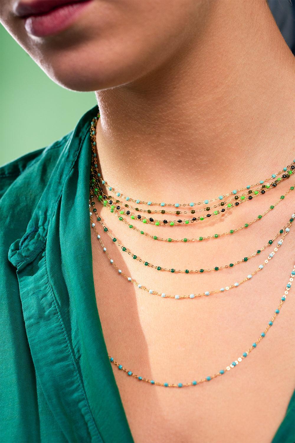 Green Classic Gigi Necklace-GREEN-16.5-JEWELRYBOUTIQUENECKLACE O-GIGI CLOZEAU