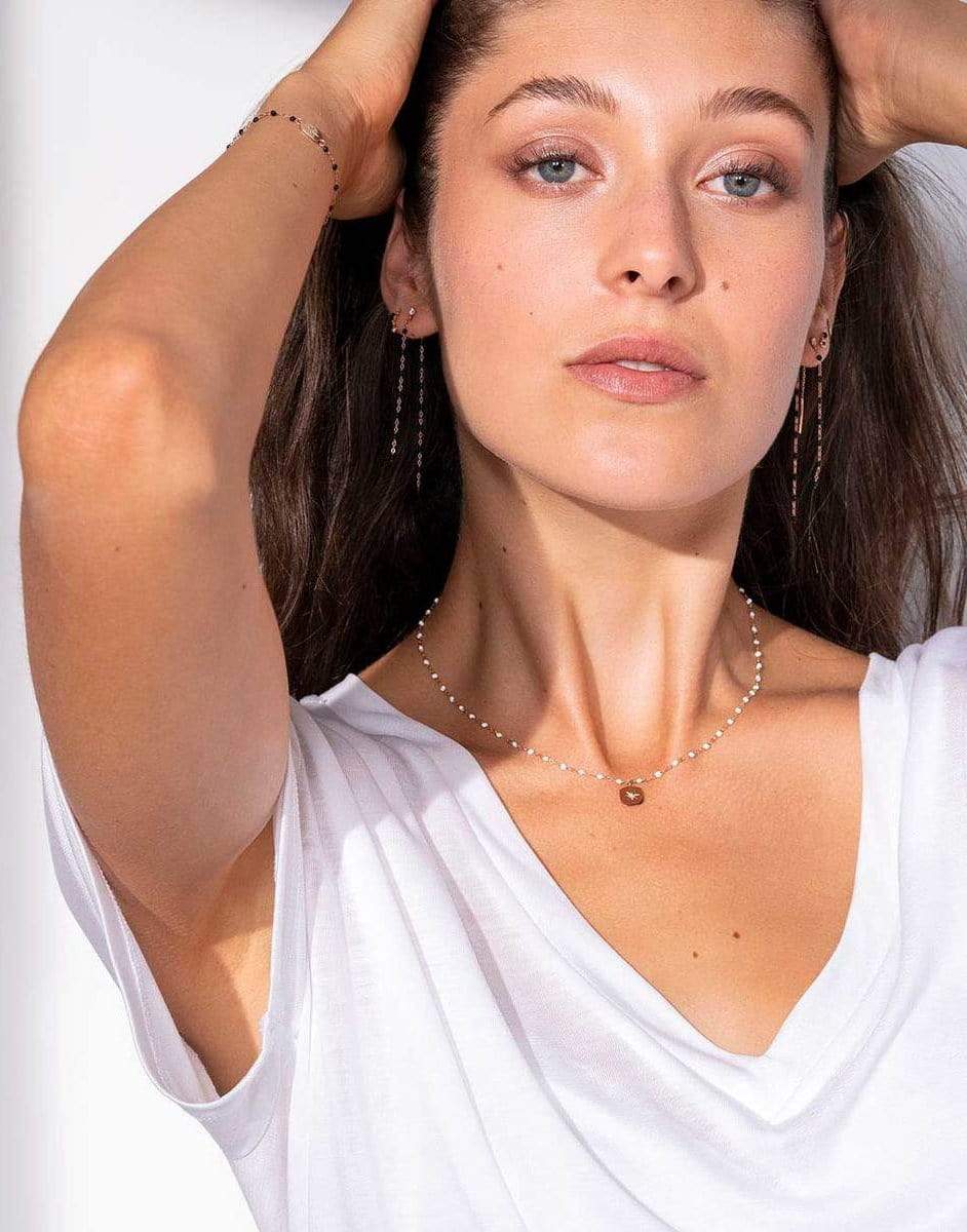 GIGI CLOZEAU-White Miss Gigi Necklace-RG-WHT