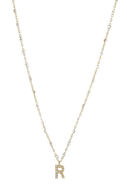GIGI CLOZEAU-Diamond Initial Necklace-