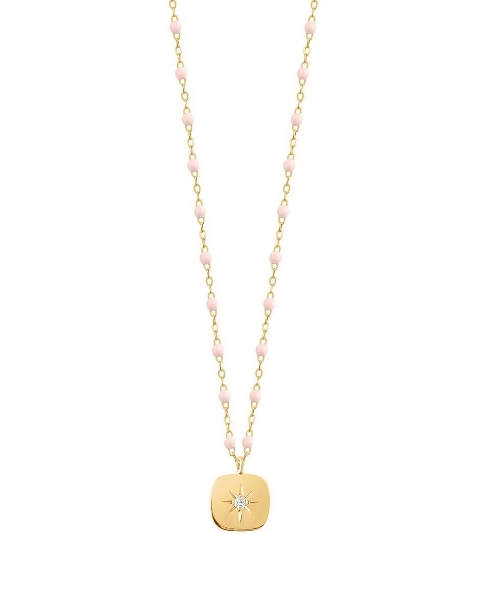 GIGI CLOZEAU-Baby Pink Miss Gigi Necklace-YG-BPINK