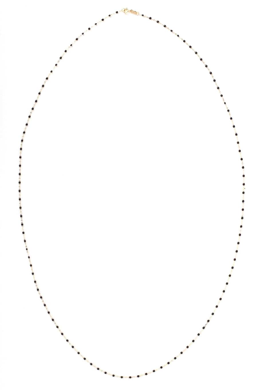 GIGI CLOZEAU-Black Bead Classic Gigi Necklace-YG/BLACK