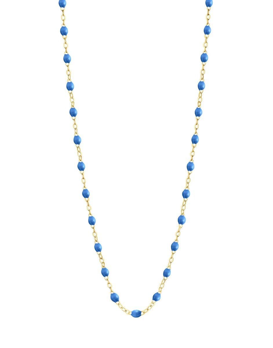 GIGI CLOZEAU-Classic Gigi Necklace - 16.5in - Blue-YG/BLUE