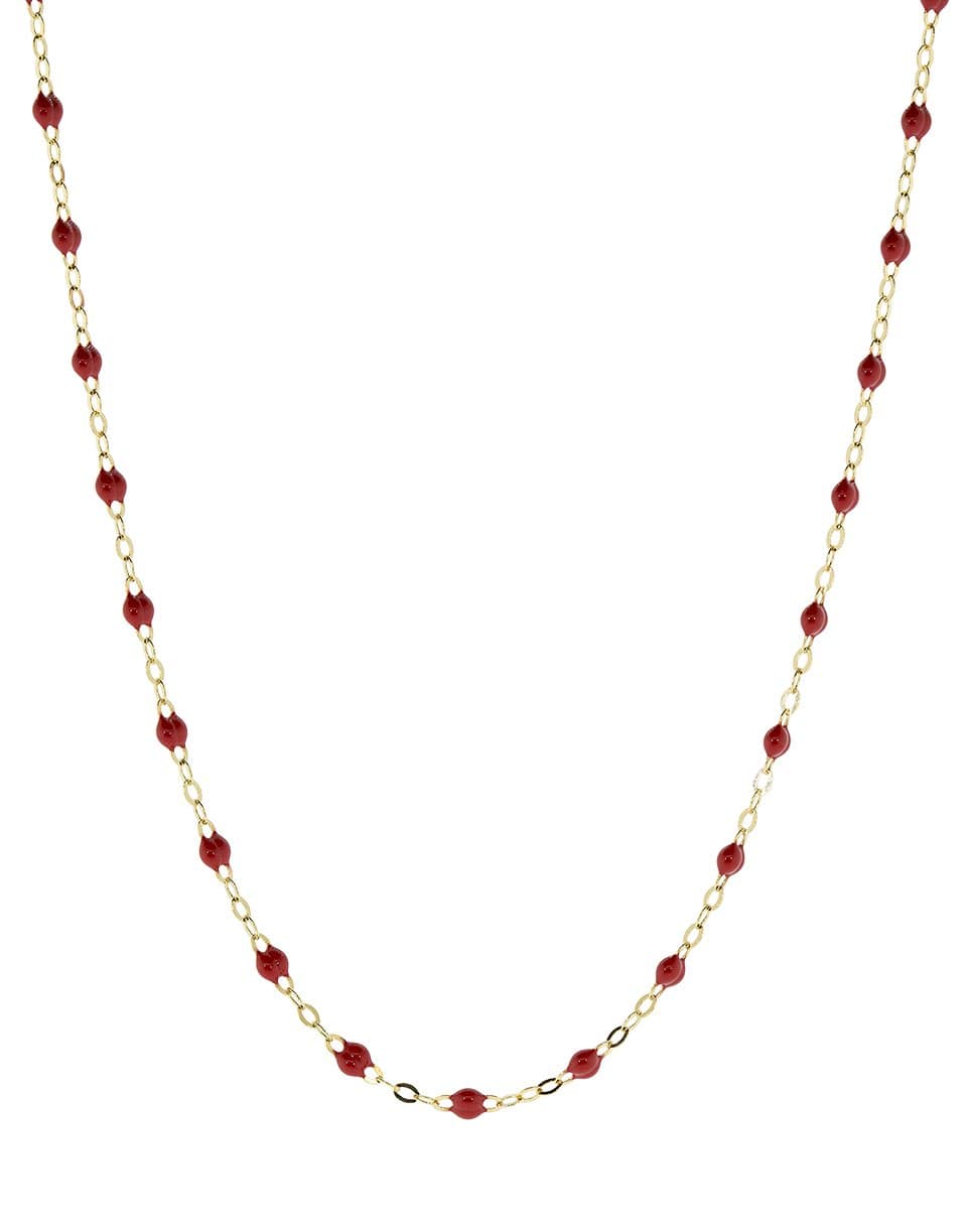 GIGI CLOZEAU-Classic Gigi Necklace - 16.5in - Bordeaux-YG/BORD