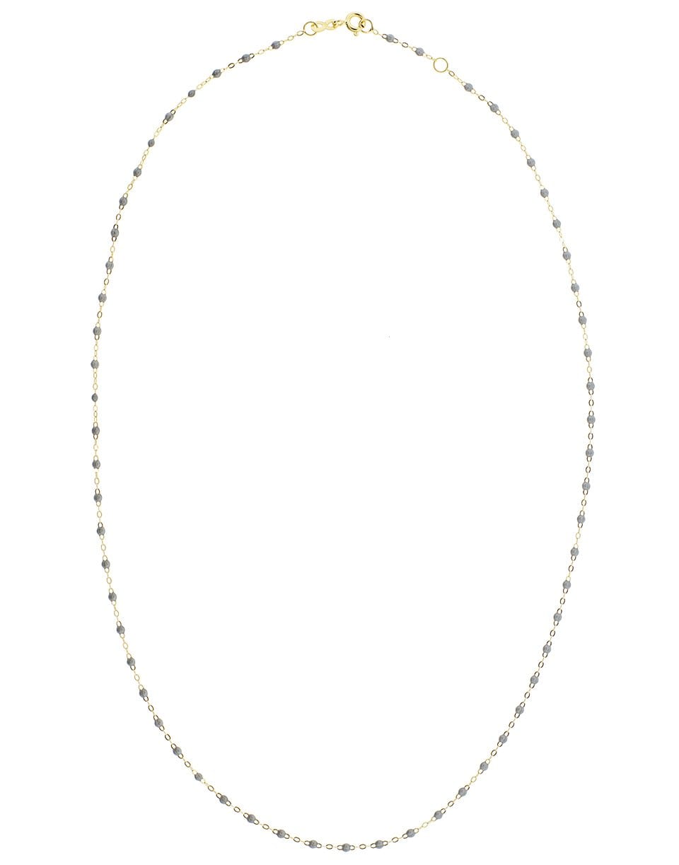 GIGI CLOZEAU-Classic Gigi Necklace - 16.5in - Grey-YG/GREY