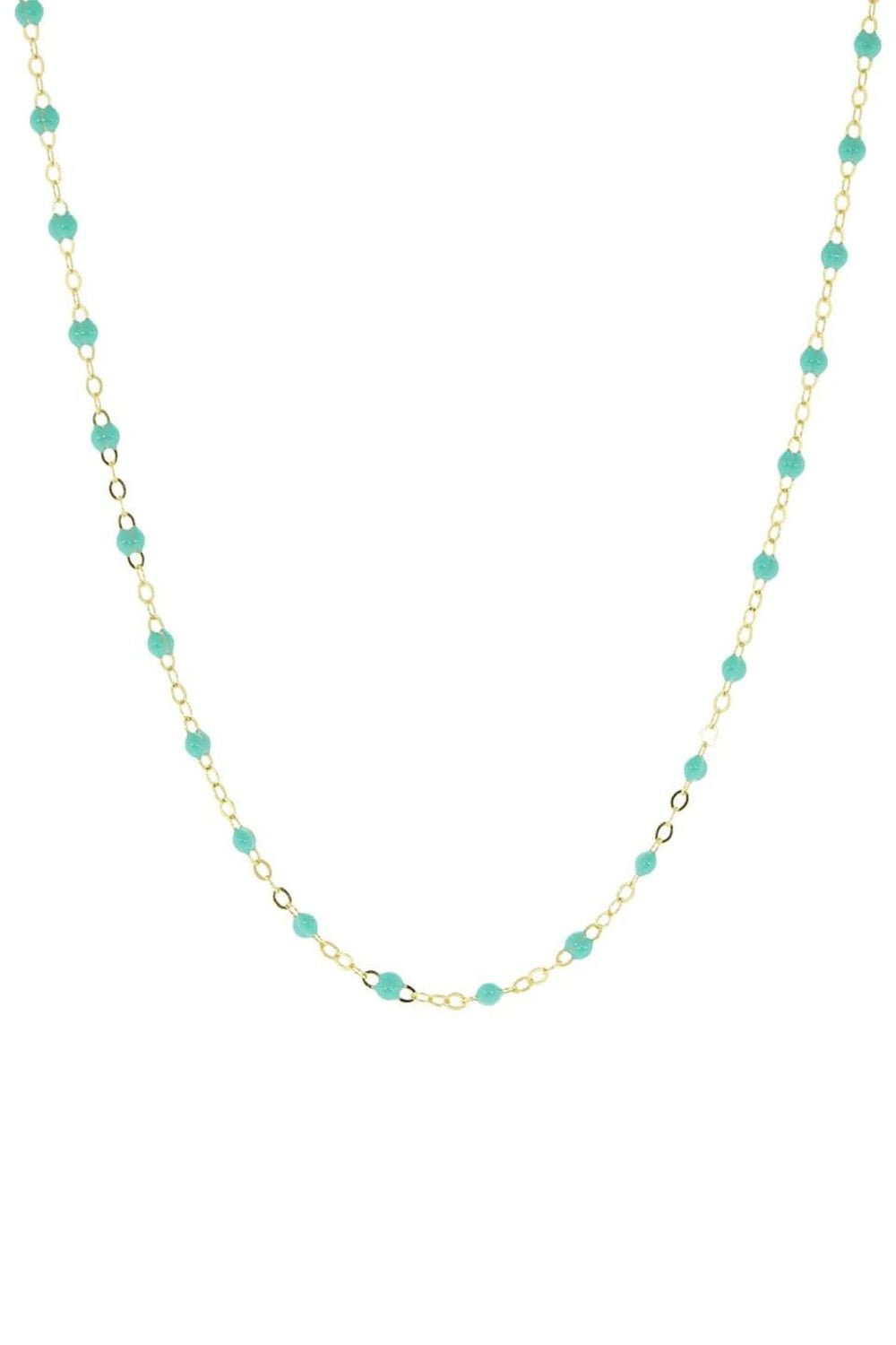 GIGI CLOZEAU-Classic Gigi Necklace - 16.5in - Jade-YG/JADE