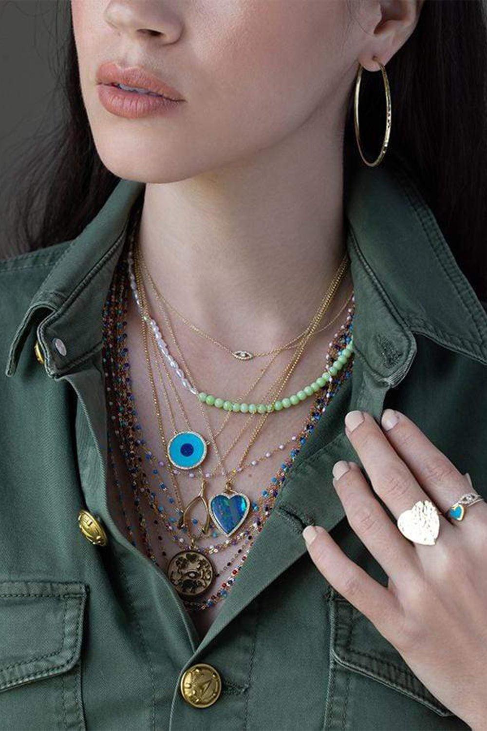 GIGI CLOZEAU-Classic Gigi Necklace - 24in - Lapis-YG/LAPIS