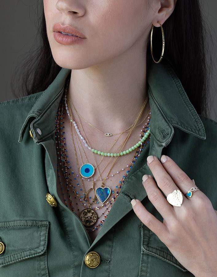 GIGI CLOZEAU-Lapis Bead Classic Gigi Necklace-YG/LAPIS
