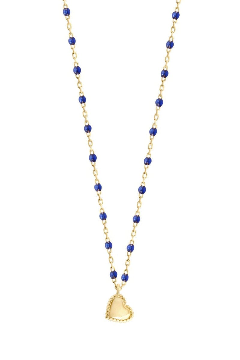 GIGI CLOZEAU-Lucky Heart Mini Gigi Necklace - 15.7in - Lapis-YG/LAPIS