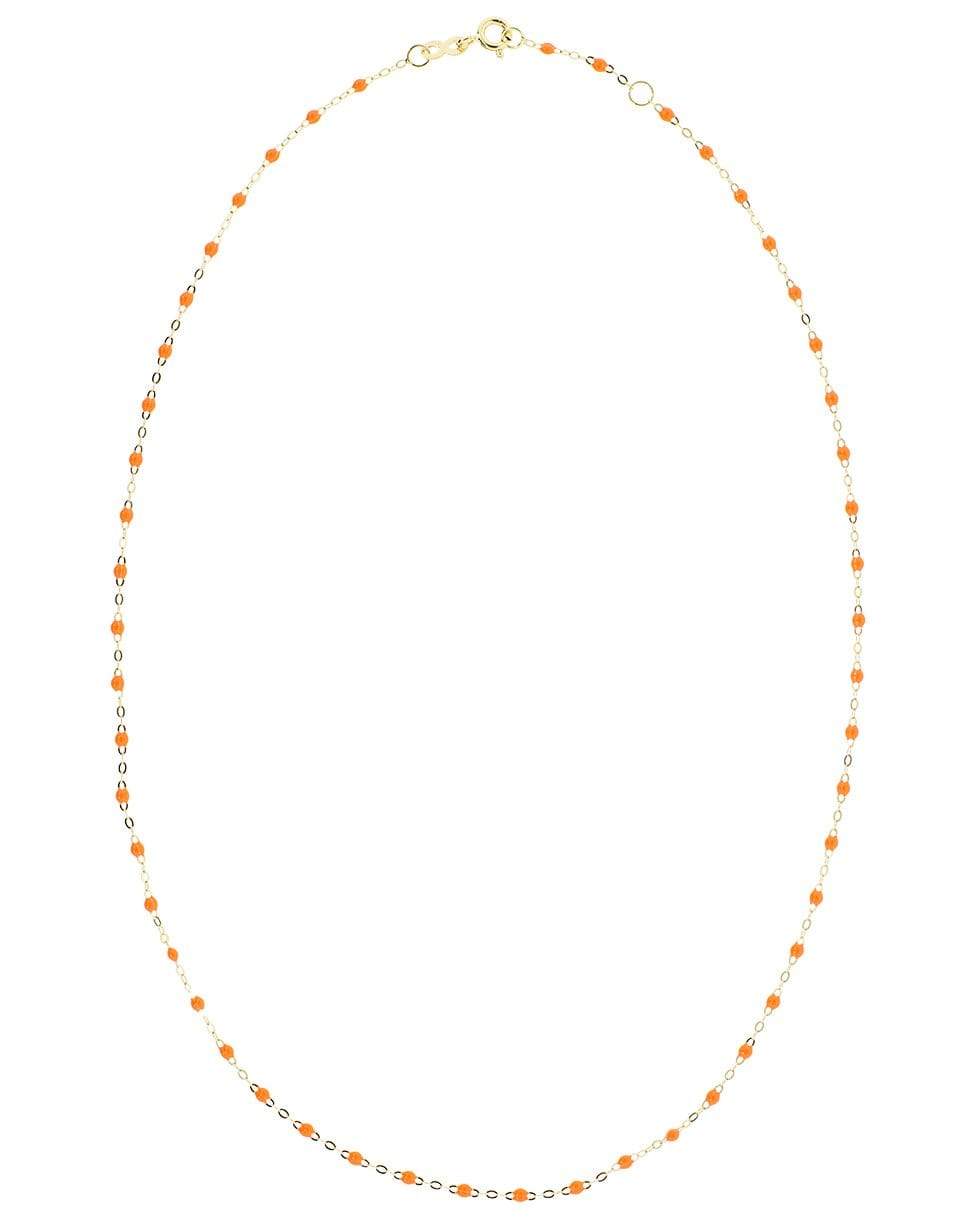 GIGI CLOZEAU-Classic Gigi Necklace - 16.5in - Orange-YG/ORNG