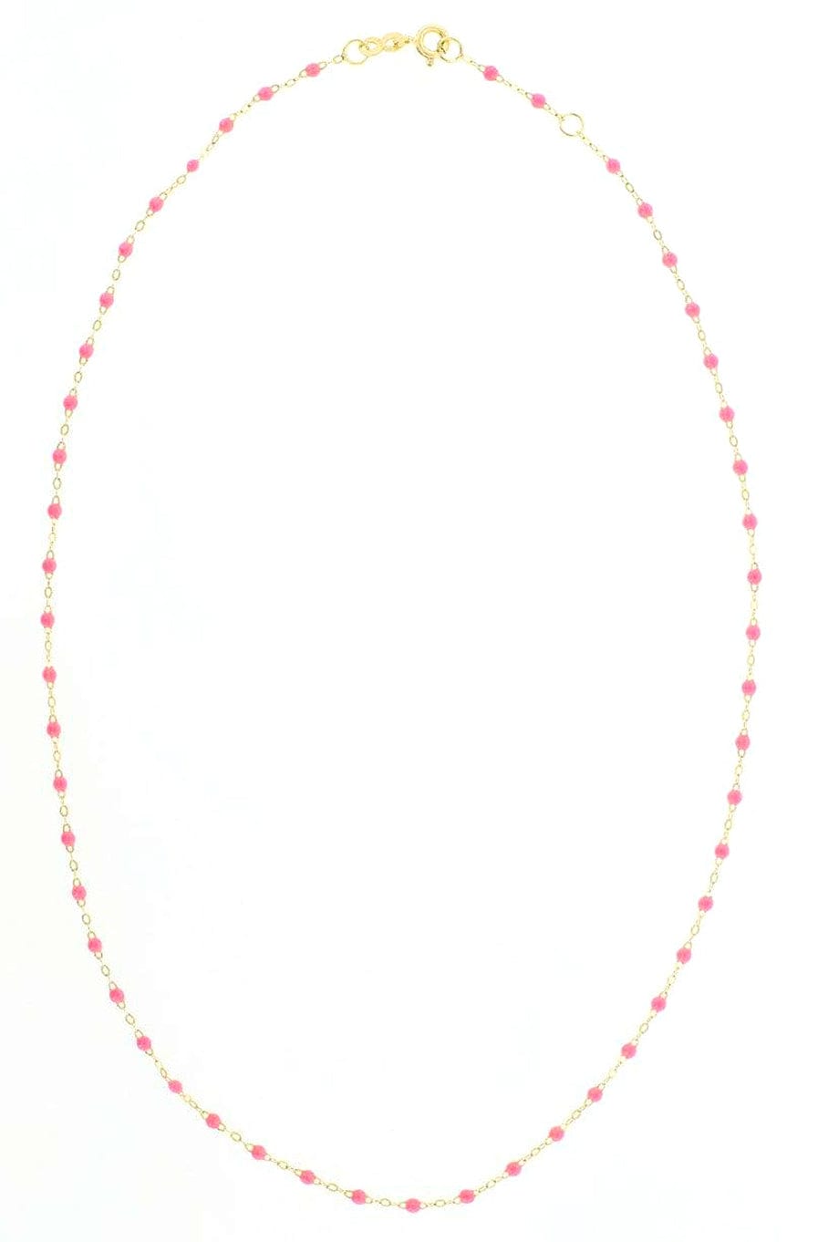 GIGI CLOZEAU-Pink Bead Classic Gigi Sautoir Necklace-YG/PINK