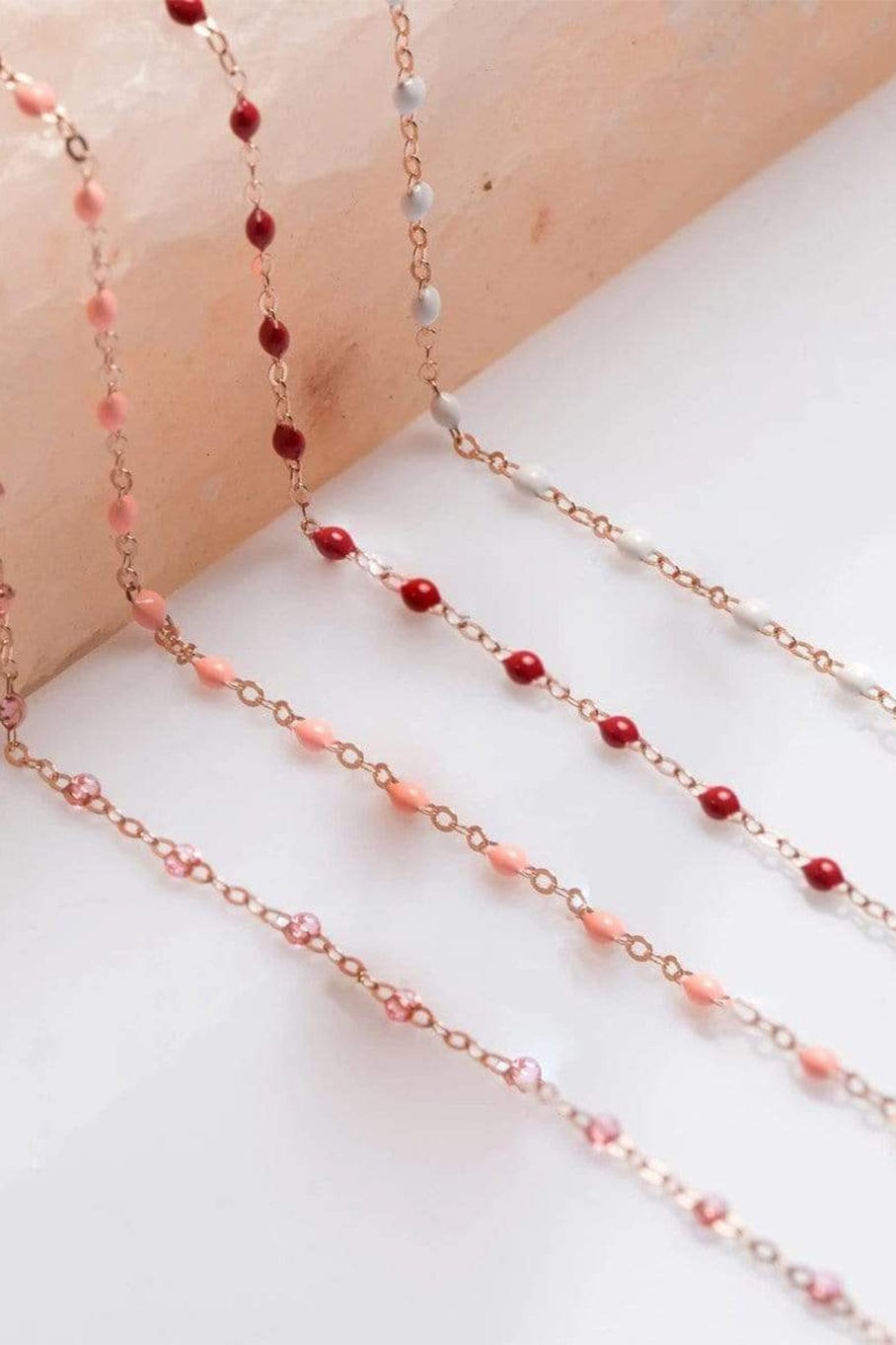 GIGI CLOZEAU-Classic Gigi Necklace - 19.7in - Saumon-YG/SLMN