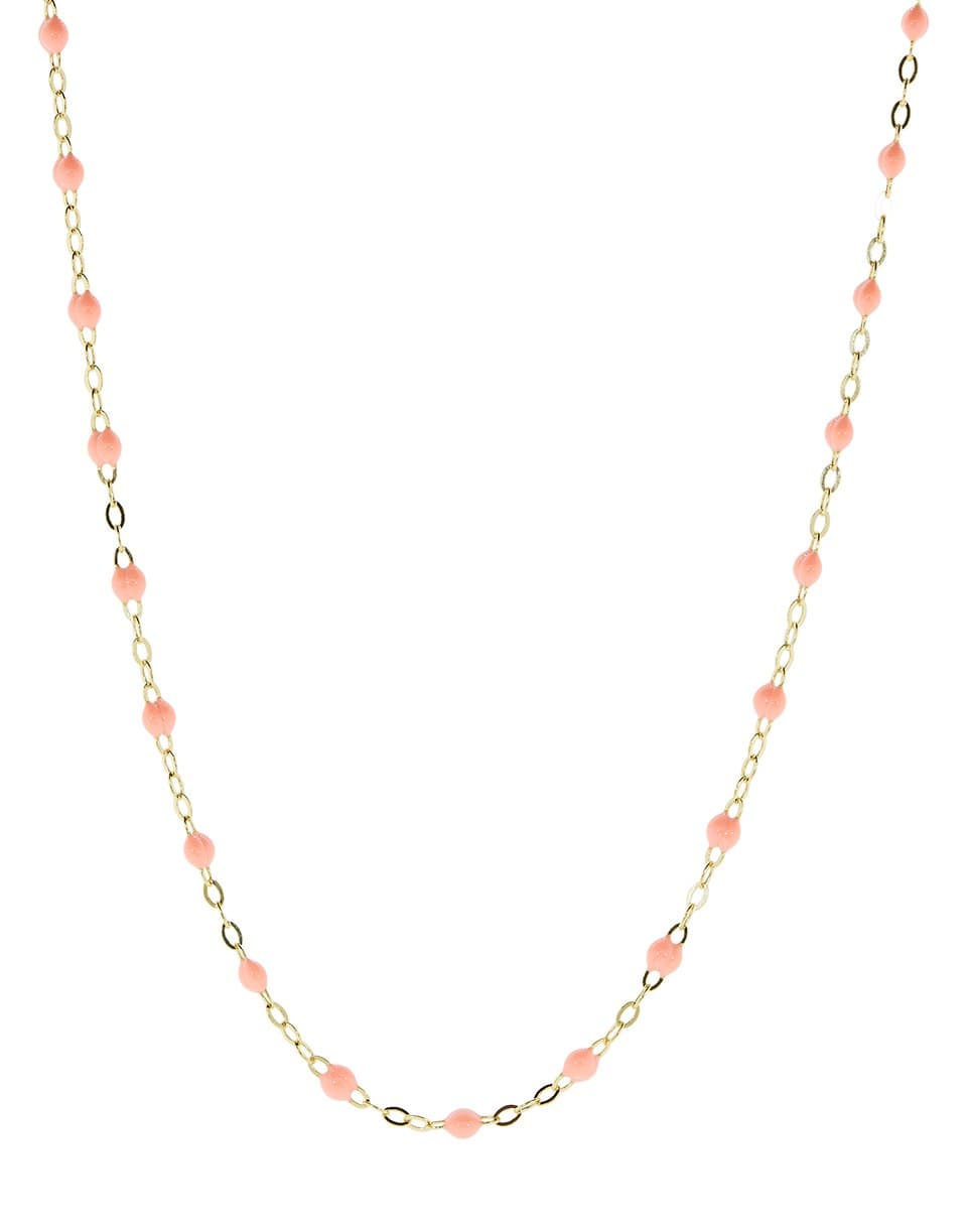 GIGI CLOZEAU-Salmon Bead Classic Gigi 20in Necklace-YG/SLMN