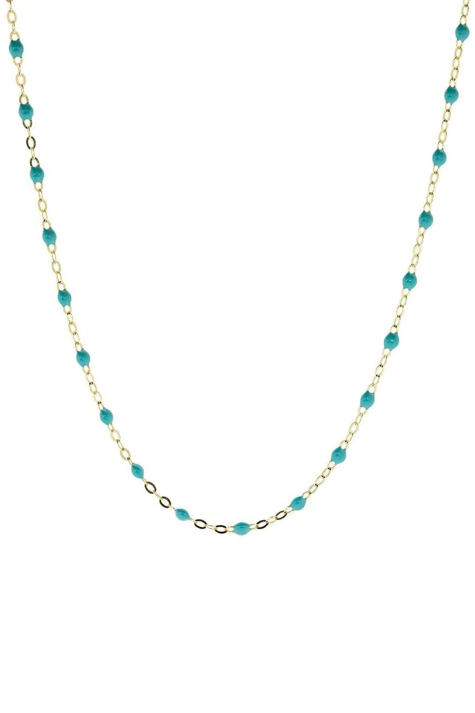 GIGI CLOZEAU-Classic Gigi Necklace - 16.5in - Turquoise Green-YG/TURQG