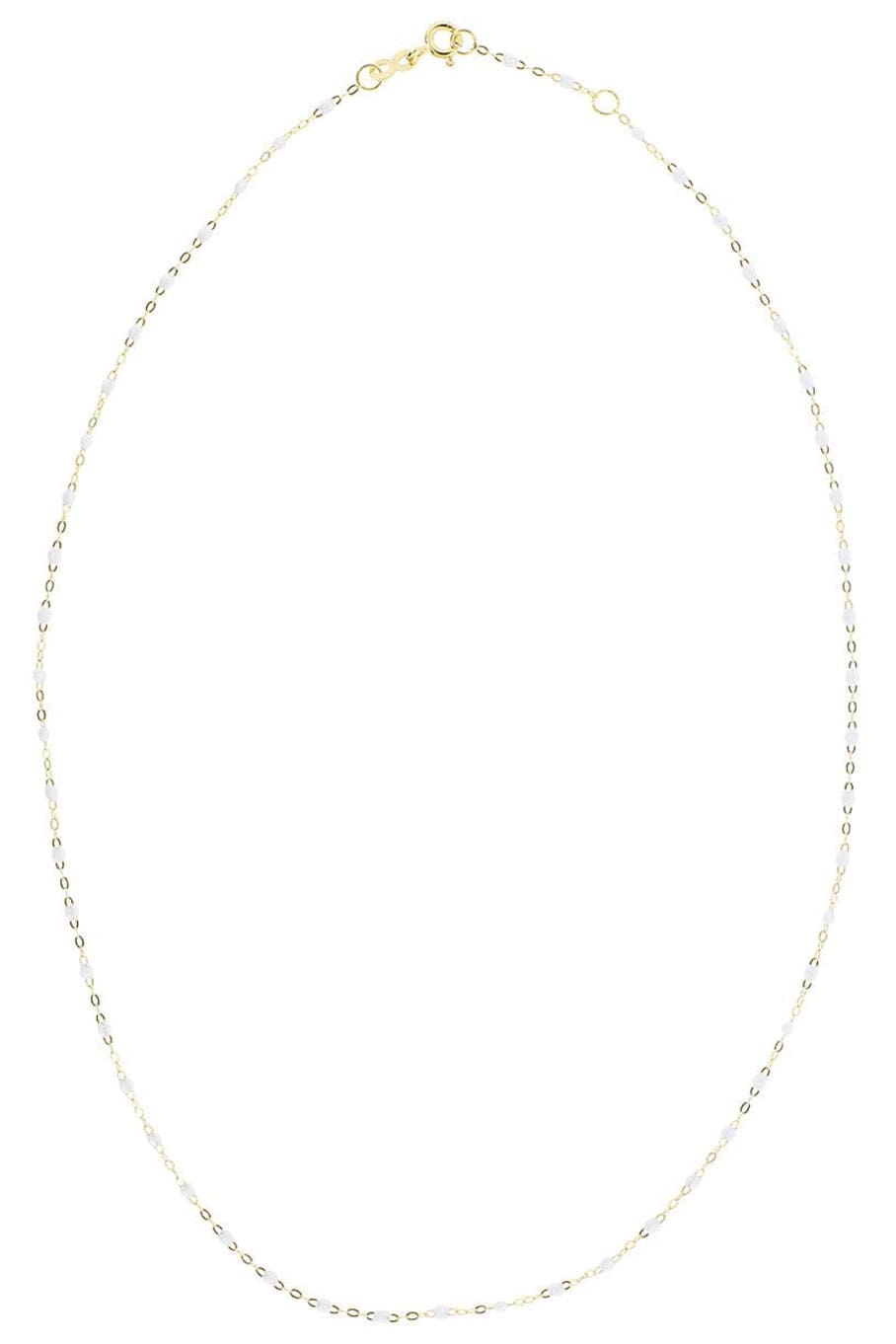 GIGI CLOZEAU-White Bead Classic Gigi Sautoir Necklace-YG/WHITE
