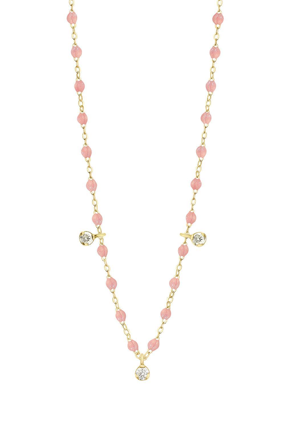 Classic Supreme 3 Diamond Necklace-BLUSH-17.7-JEWELRYFINE JEWELNECKLACE O-GIGI CLOZEAU