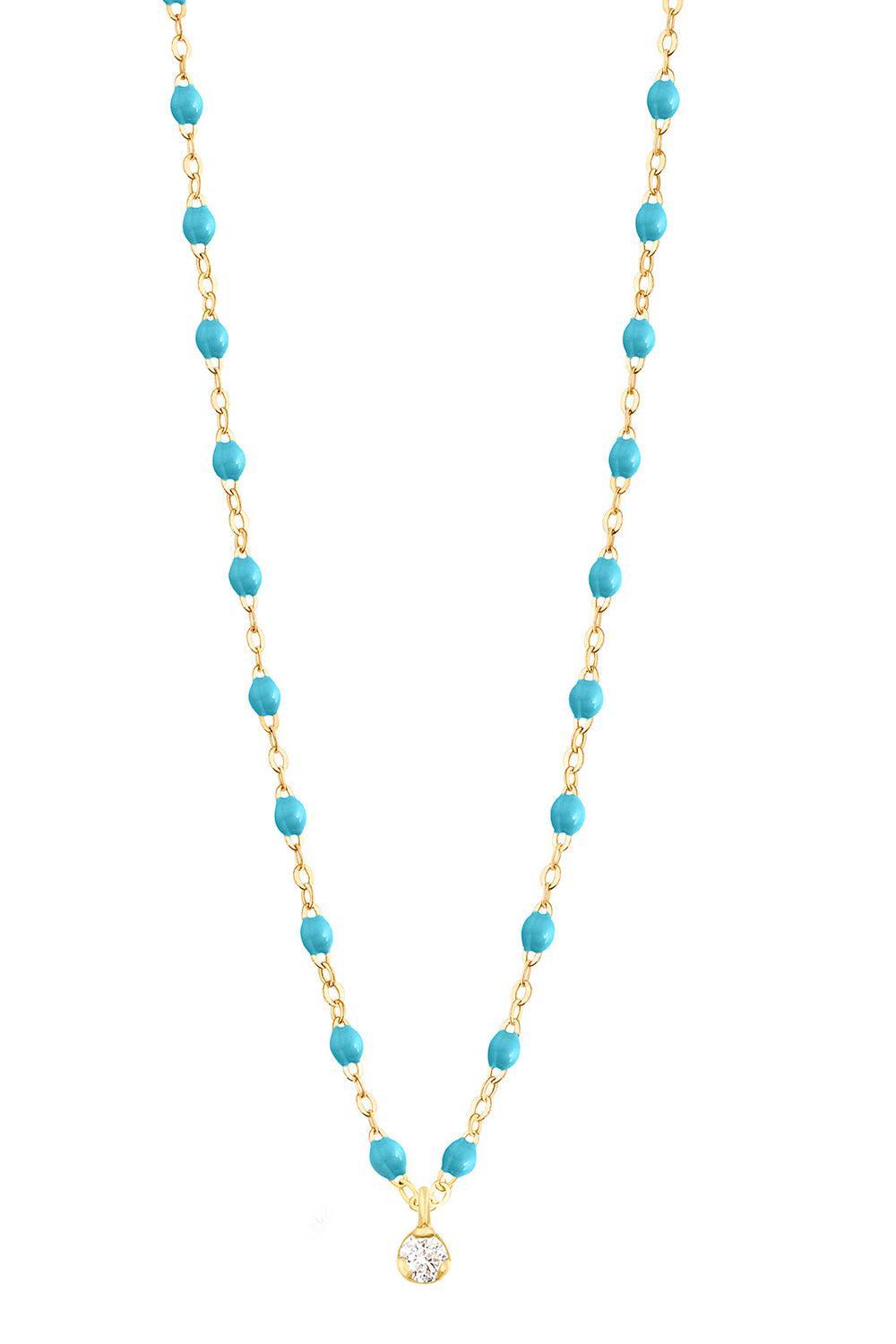 Classic Supreme 1 Diamond Necklace-TURQ-16.5-JEWELRYFINE JEWELNECKLACE O-GIGI CLOZEAU
