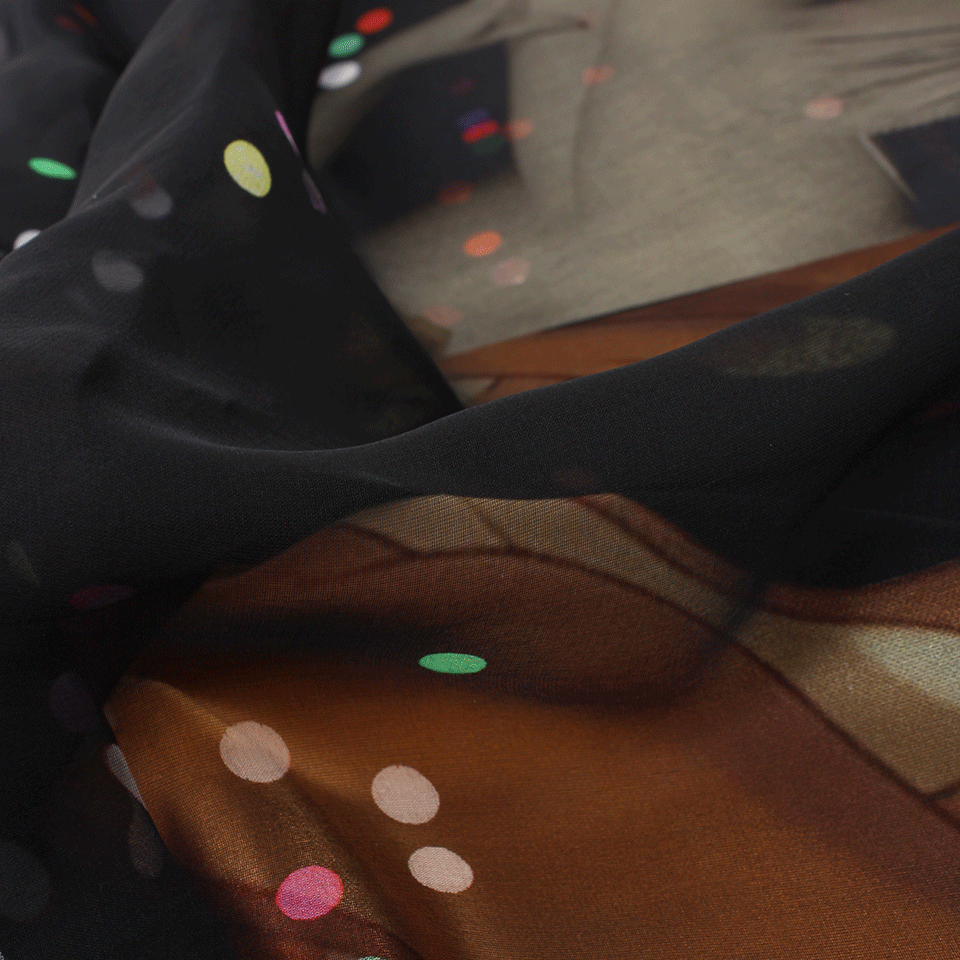 GIVENCHY-Bambi And Pailettes Scarf-BLACK