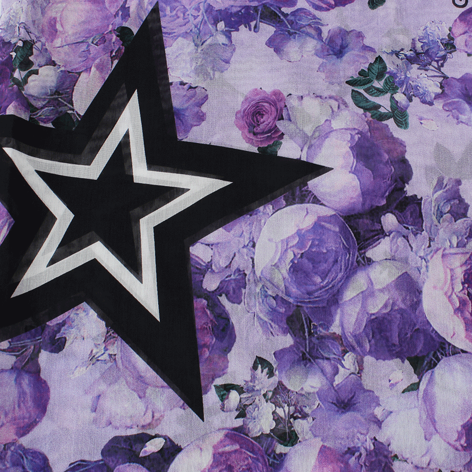 GIVENCHY-Roses And Stars Scarf-