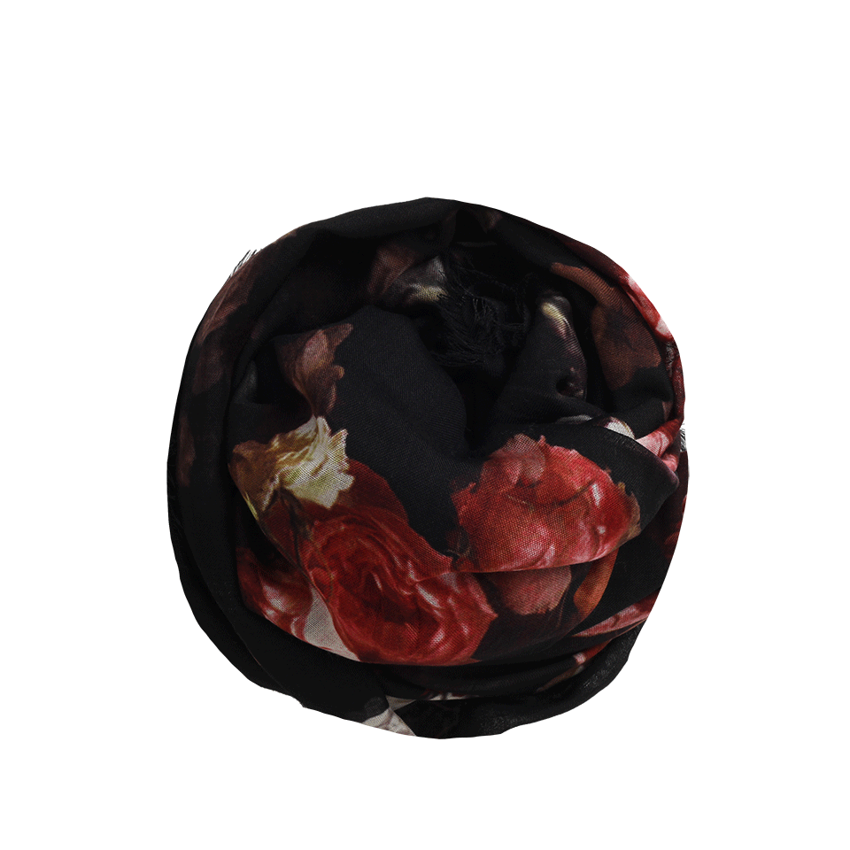 GIVENCHY-Flower Bouquet Scarf-RED