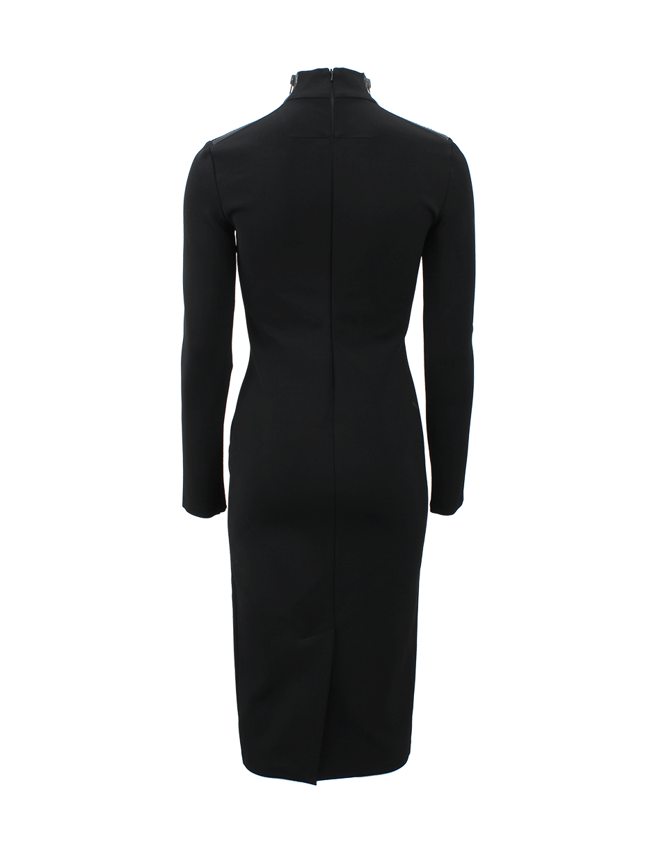GIVENCHY-Turtleneck Zip Shoulder Dress-