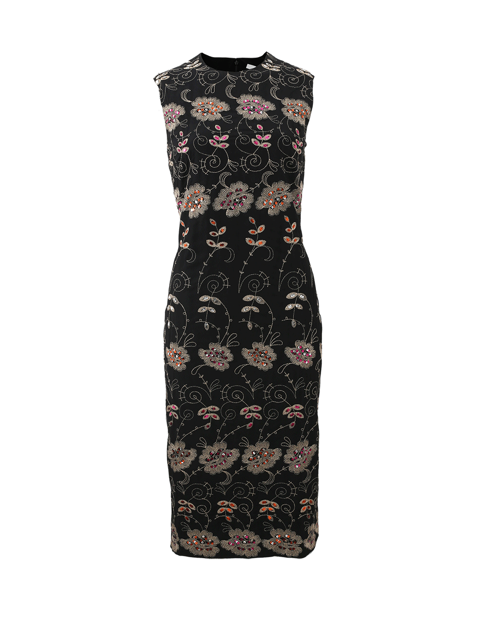 GIVENCHY-Embroidered Dress-BLACK