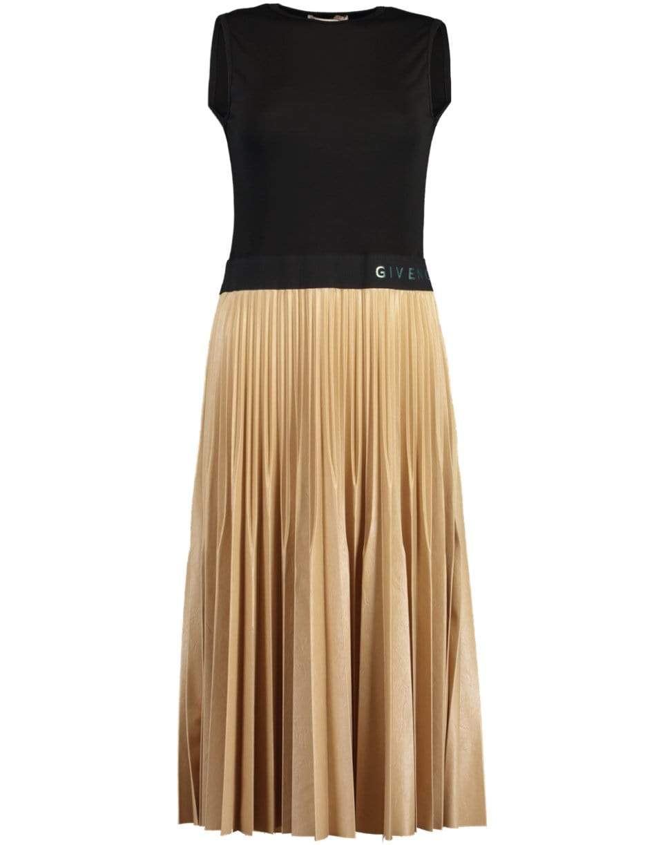GIVENCHY-GIVENCHY Waistband Pleated Dress-