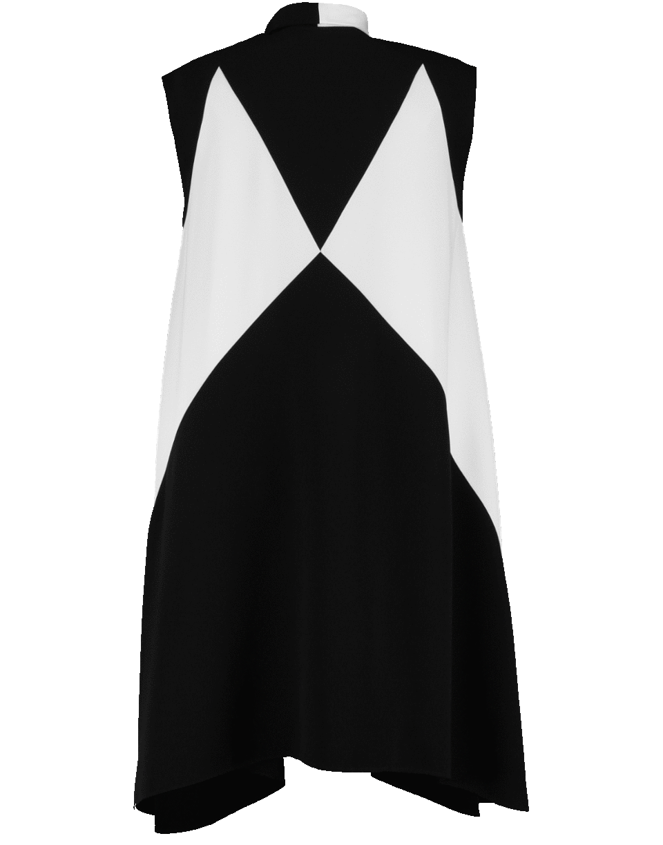 GIVENCHY-Asymmetrical Neck Tie Dress-