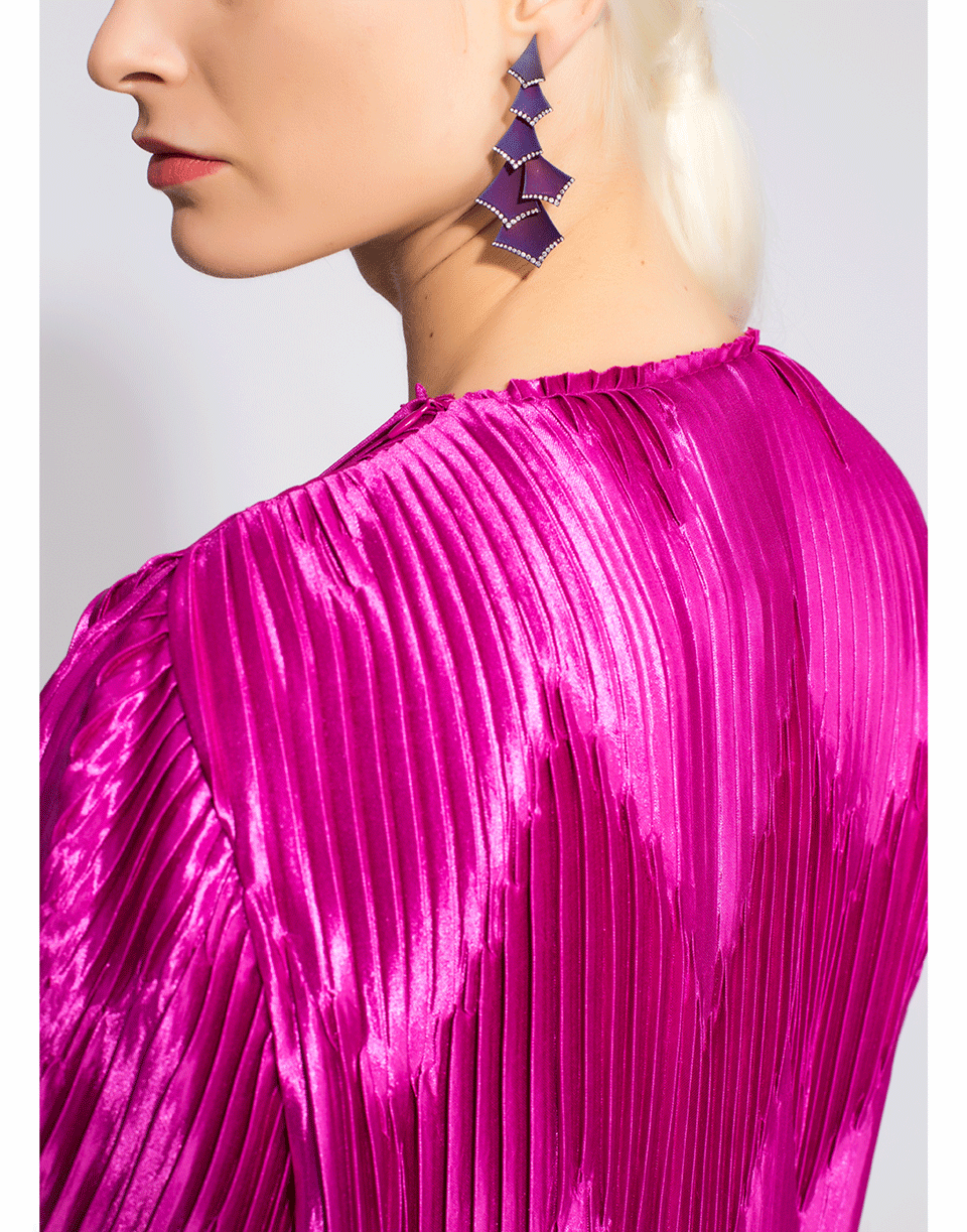 GIVENCHY-Zig-Zag Plisse Dress-