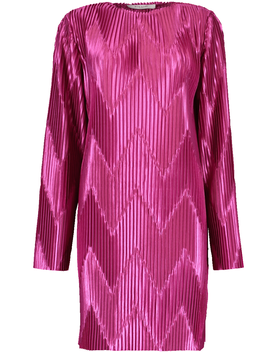 GIVENCHY-Zig-Zag Plisse Dress-