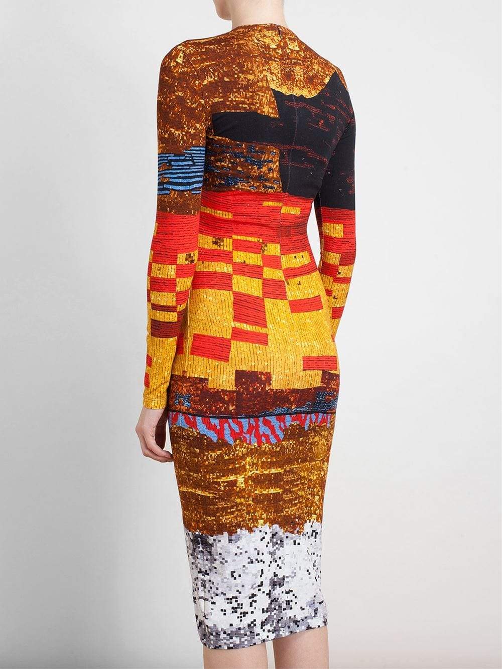 GIVENCHY-Mosaic Pixel Print Dress-