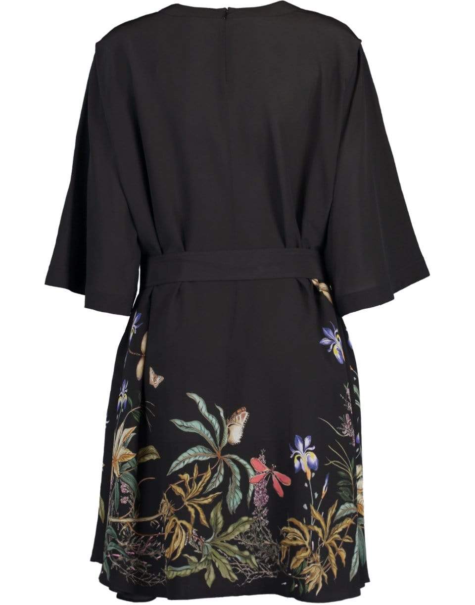 GIVENCHY-Elbow Sleeve Rainbow Print T-Shirt Dress-